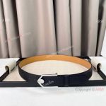 New! Replica Hermes Black Licol 35 mm Reversible Leather Belt